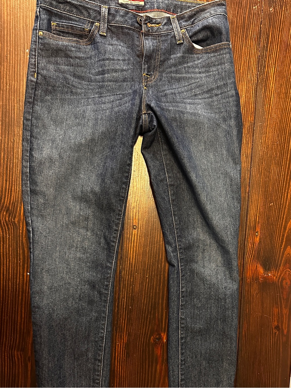 Tommy Hilfiger Blue Denim Jeans with Red Trim